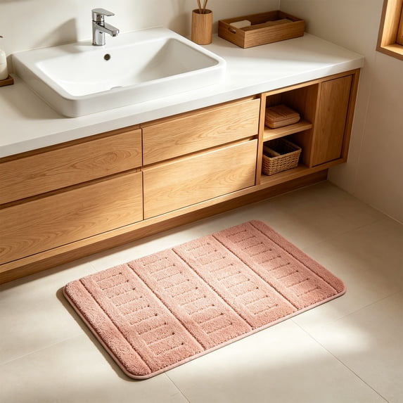 Dongrere Non-Slip Bath Mat Quick Drying Floor Mat Shower Rug Area Rug ...