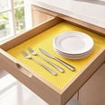 thumbnail image 1 of Dongrere Non-Slip Drawer Shelf Liner Mat, Cuttable Anti-Grip Cabinet Protector Pad, Cabinet Liners for Kitchen Cupboard Pantry Storage, 15.7x59 Inch, Yellow, 1 of 7