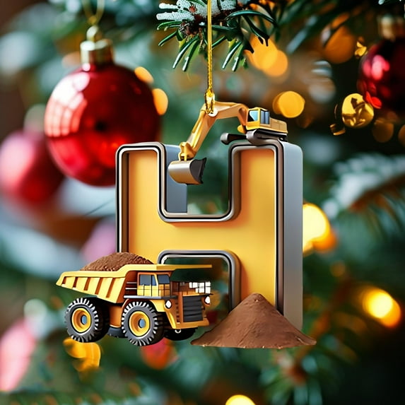 Dongrere Personalized Christmas Ornaments Pre-Cut Acrylic Alphabet Pendant DIY Hanging Ornament for Tree Decoration, Home & Office Xmas Decor