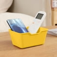 thumbnail image 1 of Dongrere Plastic Storage Bin, Small Desktop Organizer Tray Storage Container for Home Bedroom Bathroom Office Use, Yellow, 1 of 6