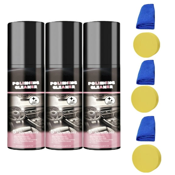 Dongrere Polish for Car Interior, Repair Cleaner for Automotive, Decontamination & Maintenance 100ml*3Pcs