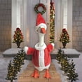 thumbnail image 1 of Dongrere Porch Goose Outfits for Christmas Garden Decor Red Outfit for Yard Goose Statue Goose Clothing for Holiday Gift, 1 of 6