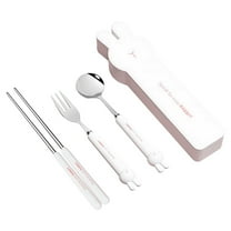 Dongrere Portable Cutlery Set Travel Utensils with Case Reusable Camping Picnic Cutlery Set