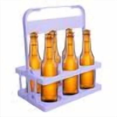 Dongrere Removable Beer Rack with Handle Foldable Plastic Beverage Basket Bottle Caddy for 6 Pack Bottle Can