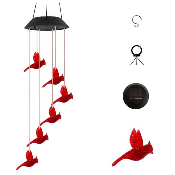 Dongrere Solar Wind Chimes for Outside, LED Wind Chime Lights for Garden Decor, Solar Decorations for Outside