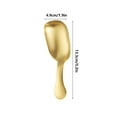 thumbnail image 1 of Dongrere Square Head Spoon, Stainless Steel Short Handle Spoon, Ice Cream Scoop Coffee Bean Spoon, 1.9x5.2 Inch, Gold, 1 of 2