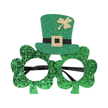 Dongrere St. Patrick's Party Dress-up Glasses Glittering Sham-rock Glasses - All Kids Costumes & Dress-Up