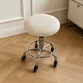 thumbnail image 1 of Dongrere Stretch Bar Stool Seat Cover, Striped Round Cushion, Anti-Slip Chair Cover for Bar Kitchen Living Room Use, White, 1 of 6