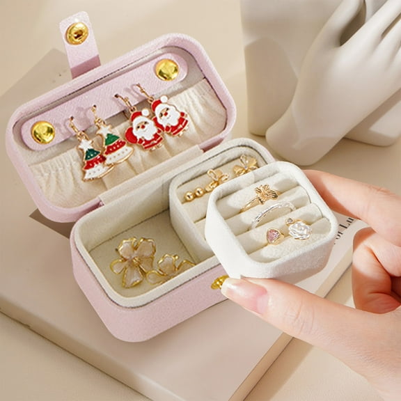 Dongrere Travel Jewelry Case Portable Jewelry Organizer Jewelry Pouch for Earrings, Rings, Bracelets