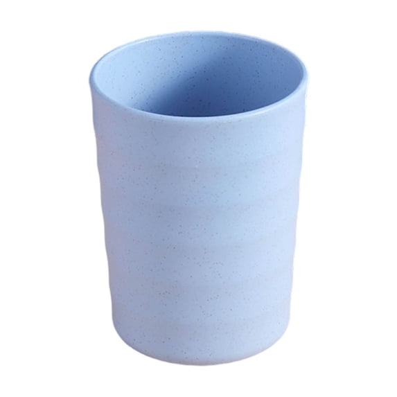 Dongrere Wheat Straw Reusable Cup, Unbreakable Drinking Glass, Plastic Stackable Cup, Lightweight Water Tumbler, 4.3x3.2 Inch, Blue