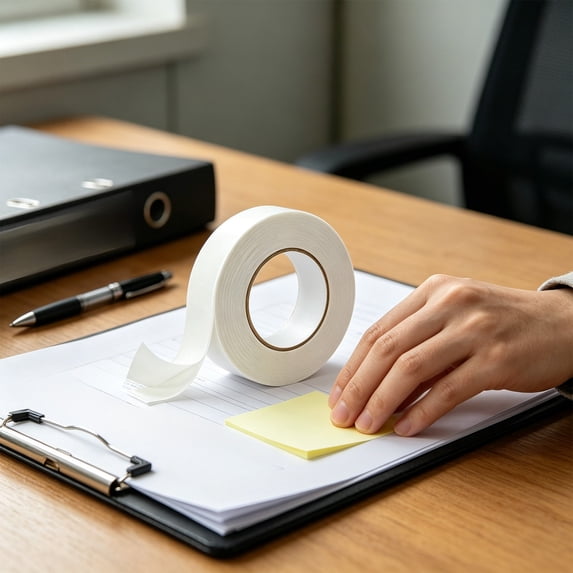 Dongrere White Double Sided Foam Tape, Strong Adhesive Mounting Tape for Home, Office, College Use, 1.4x177 Inch