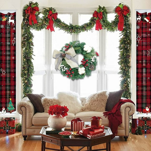 Dongrere Winter Wreaths for Front Door Outdoor Christmas Wreath for Year-Round Decorating Holiday Garland for Window Mantel Decor
