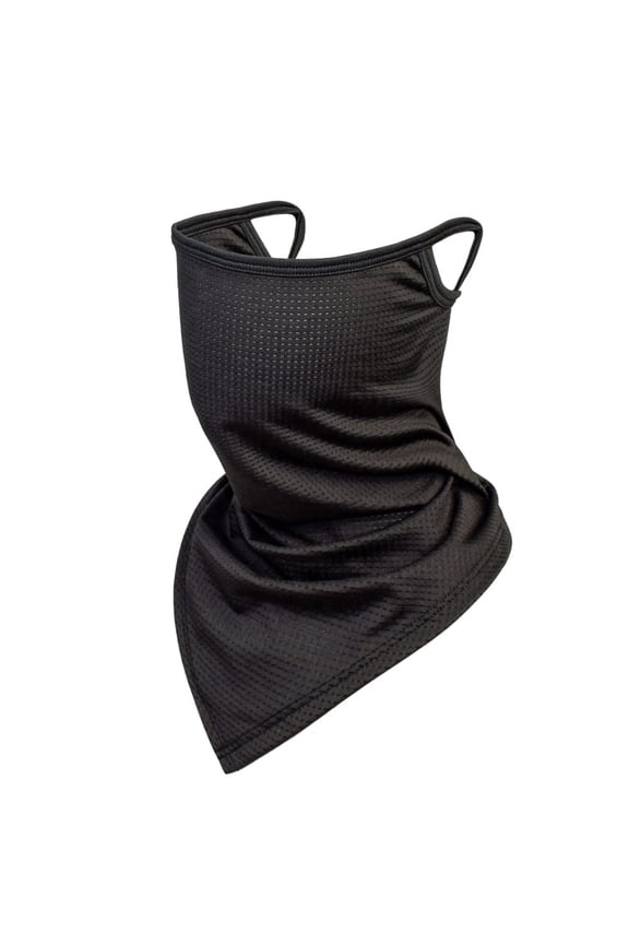 Mesh Hanging Ear Neck Gaiter, Breathable UV Protection Triangle Face Cover for Motorcycle Cycling Fishing