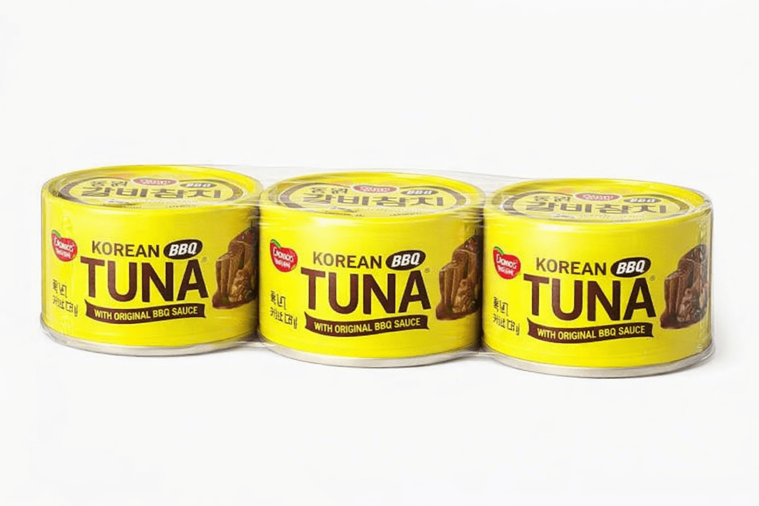Dongwon Korean BBQ Tuna 3-Pack (135g Each) – Sweet & Savory Ready-to-Eat Canned Tuna for Rice Bowls & Quick Meals