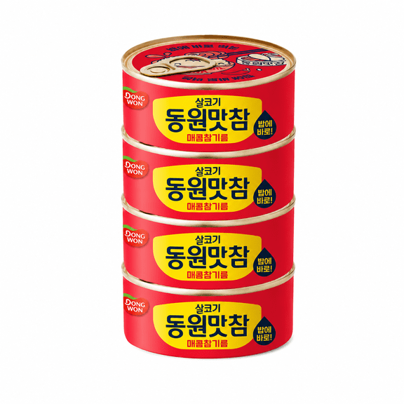 Dongwon Spicy Sesame Oil Tuna, Korean Canned Tuna, 4 Pack, 19.04 ozDongwon Spicy Sesame Oil Tuna, Korean Canned Tuna, 4 Pack, 19.04 oz