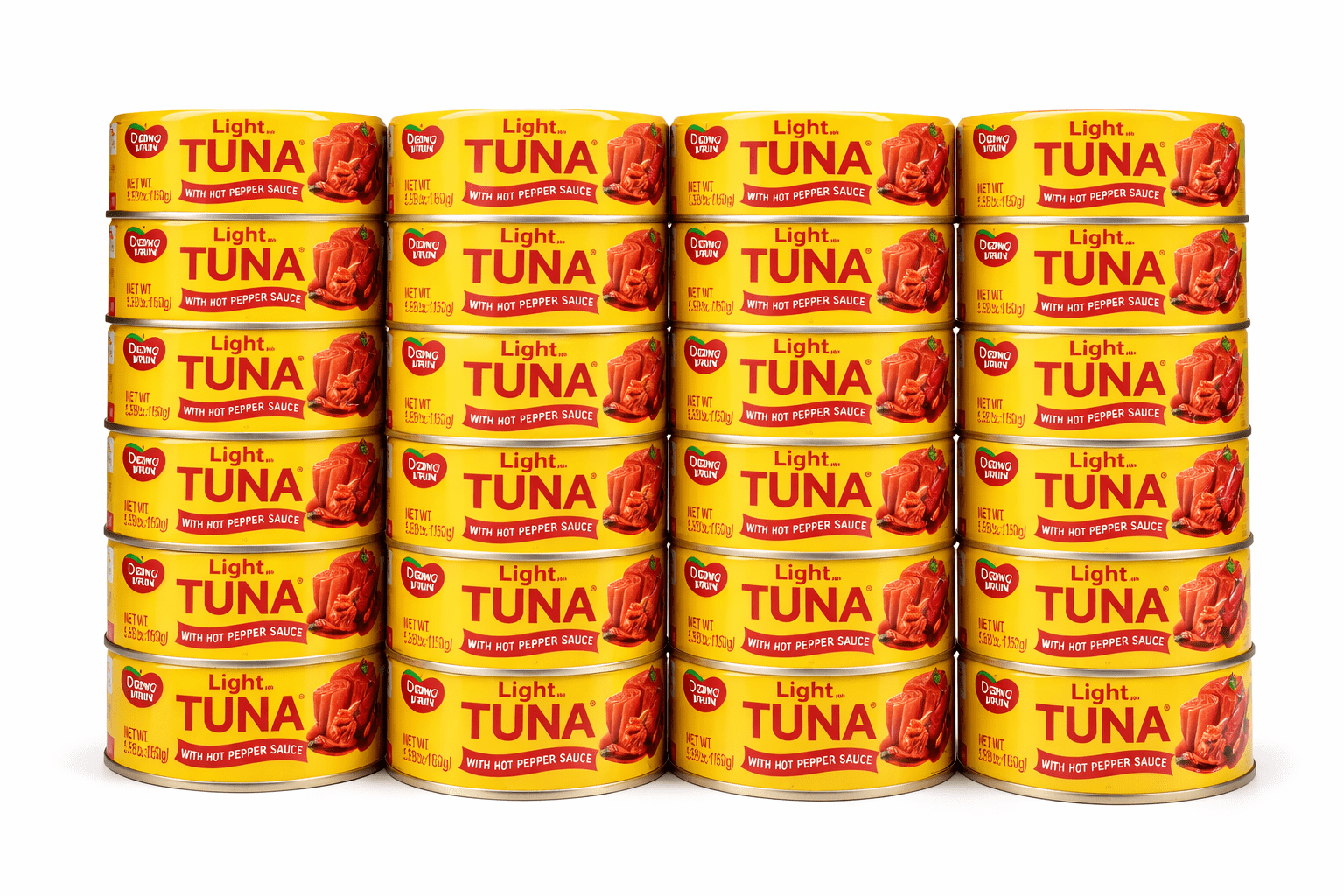 Dongwon Tuna with Hot Pepper Sauce, 5.29 oz Cans, 48-Pack, Korean Spicy Canned Tuna, Ready-to-Eat Protein, Bulk Case
