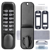 Dongyi Keyless Sliding Door Lock - 1-11 Digit Mechanical Combination Keypad,Waterproof Zinc Alloy Deadbolt for Patio,Balcony,Garage & Garden Gate,Black