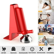 Dongyi Portable Door Lock No Tools Install - 230 lbs Resistant Intruder Defense for Apartment/Travel, Adjustable Fit 0.2-2" Doors,Red（Not Alarm Device）