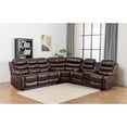 thumbnail image 1 of Donivi LED Faux Leather Reclining Sectional in Brown, 1 of 6