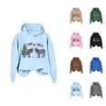 thumbnail image 1 of Donk The Halls Christmas Hoodies for Women 2025 Long Sleeve Donkey Graphic Hooded Sweatshirt Pullover Tops, 1 of 6