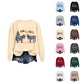 thumbnail image 1 of Donk The Halls Christmas Sweatshirts for Women 2025 Long Sleeve Crewneck Funny Donkey Graphic Sweatshirt Pullover Tops, 1 of 8