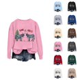 thumbnail image 1 of Donk The Halls Christmas Sweatshirts for Women 2025 Long Sleeve Crewneck Funny Donkey Graphic Sweatshirt Pullover Tops, 1 of 8