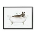 thumbnail image 1 of Donkey Bathroom Tub Animal Animals & Insects Graphic Art Black Framed Art Print Wall Art, 1 of 7