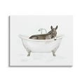 thumbnail image 1 of Donkey Bathroom Tub Animal Animals & Insects Graphic Art Gallery Wrapped Canvas Print Wall Art, 1 of 7