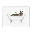 thumbnail image 1 of Donkey Bathroom Tub Animal Animals & Insects Graphic Art White Framed Art Print Wall Art, 1 of 7