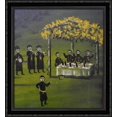 thumbnail image 1 of Donkey Bridge (fragment) 28x30 Large Black Ornate Wood Framed Canvas Art by Niko Pirosmani, 1 of 2