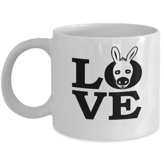 Donkey 11 oz Coffee Mug - Cute Farm Animal Gift White Ceramic