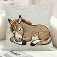 thumbnail image 1 of Donkey Decorative Throw Pillow Covers, 18*18IN Animal Flax Square Pillowcase for Living Room, Bed Decor, Patio,Donkeys Country Sofa Cushion Cases Christmas and New Year Decorations B-D, 1 of 8
