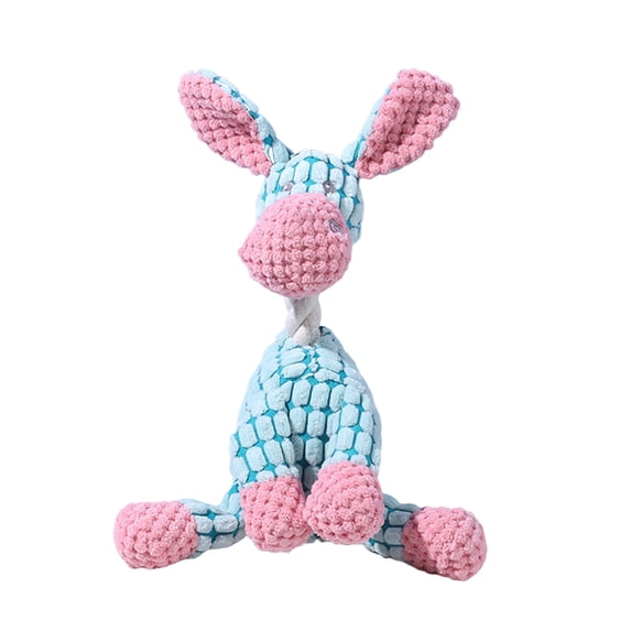 Donkey Dog Toy Donkey Pet Sounding Toy for Puppies Small Medium Dogs Interactive Plush Toy with Squeaker Chewable Stress-reducing Pet
