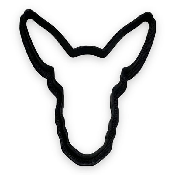 Donkey Head Cookie Cutter with Easy Push Design (4 inch)