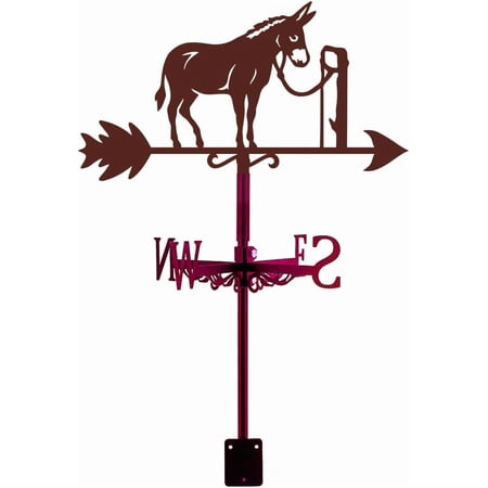 Donkey Iron Weathervane Animal Steel Weathervane Donkey Wind Vane Tied Donkey Weathervane Ornament Outdoor Iron Roof Farmhouse Garden Outdoor Yard Home Decoration Gift colorful