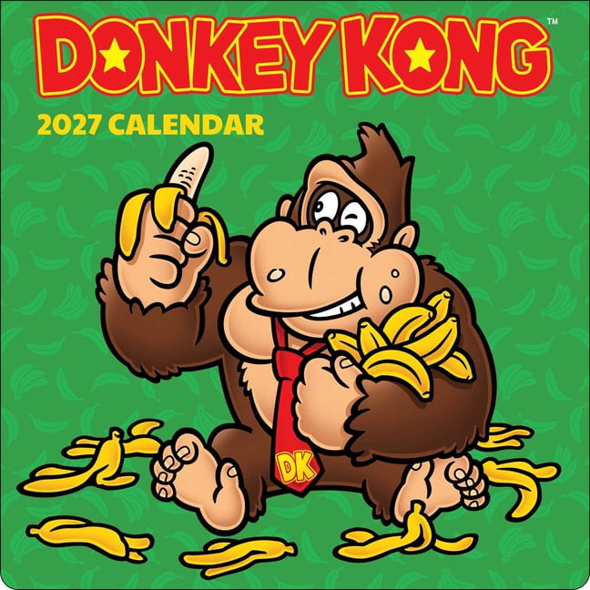 Donkey Kong 2027 Wall Calendar, (Paperback)
