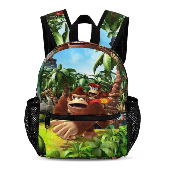 Donkey Kong Backpack 13 Inch Bookbag Casual Daypack Travel Backpacks for Work Hiking Camping
