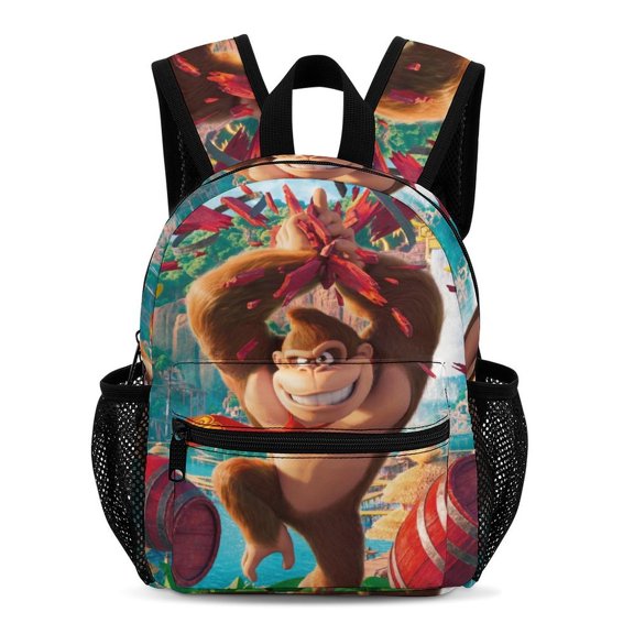 Donkey Kong Backpack 13 Inch Bookbag Casual Daypack Travel Backpacks for Work Hiking Camping