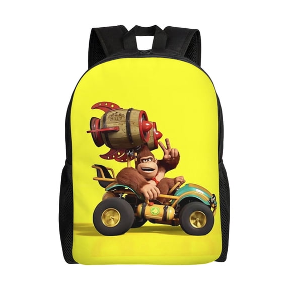 Donkey Kong Backpack, Cartoon Anime Laptop Backpack Travel Backpacks for men women Casual Daypack for Hiking Gifts