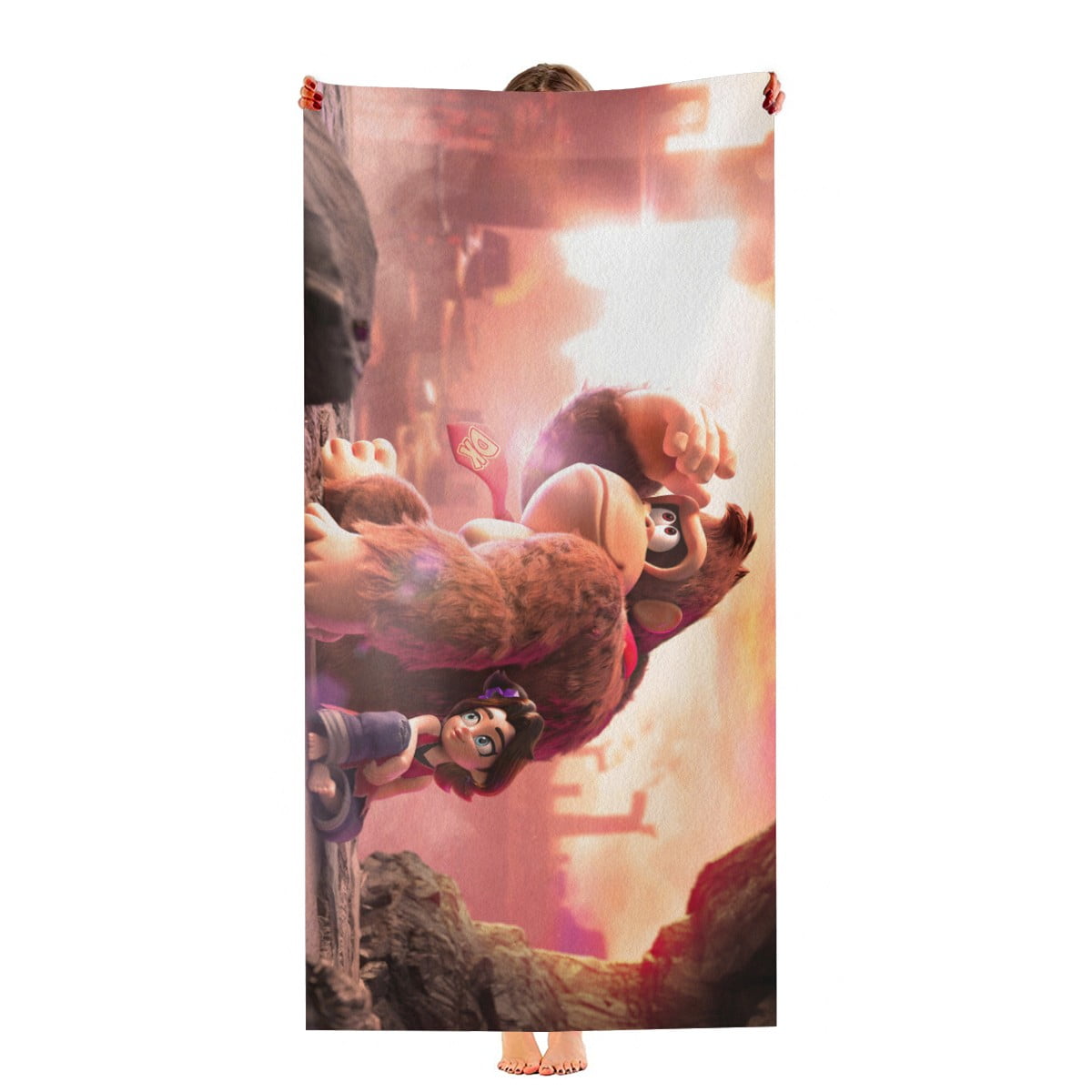 Donkey Kong Bananza Beach Towel 30"x60" Quick Drying Microfiber Gift