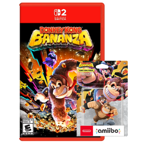 Donkey Kong Bananza with Donkey Kong and Pauline Amiibo