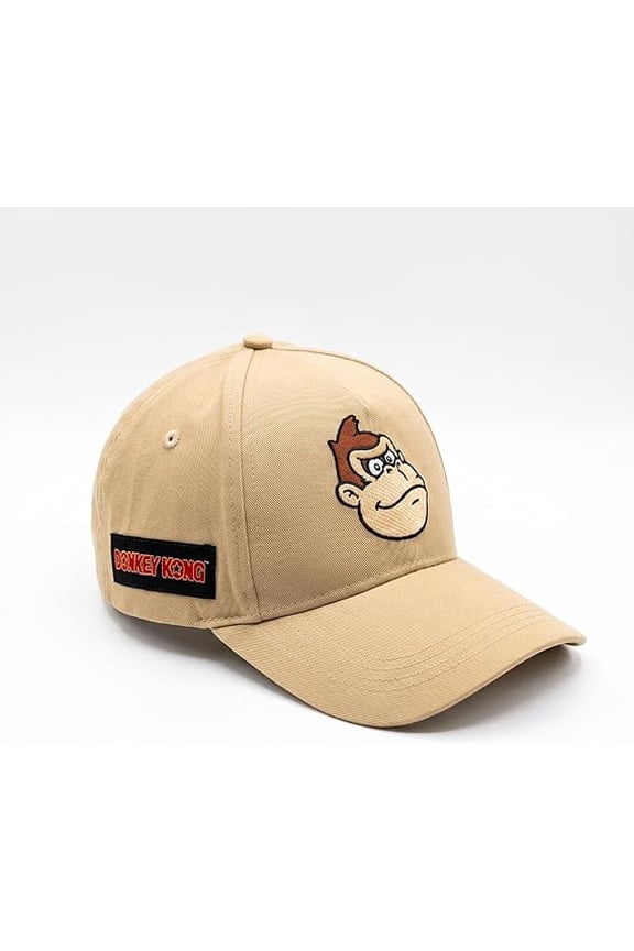 Donkey Kong Baseball Hat, Baseball Cap, Tan Hats for Men, Adult Hats, Adjustable Hat, Mens Women Baseball Caps, Cotton