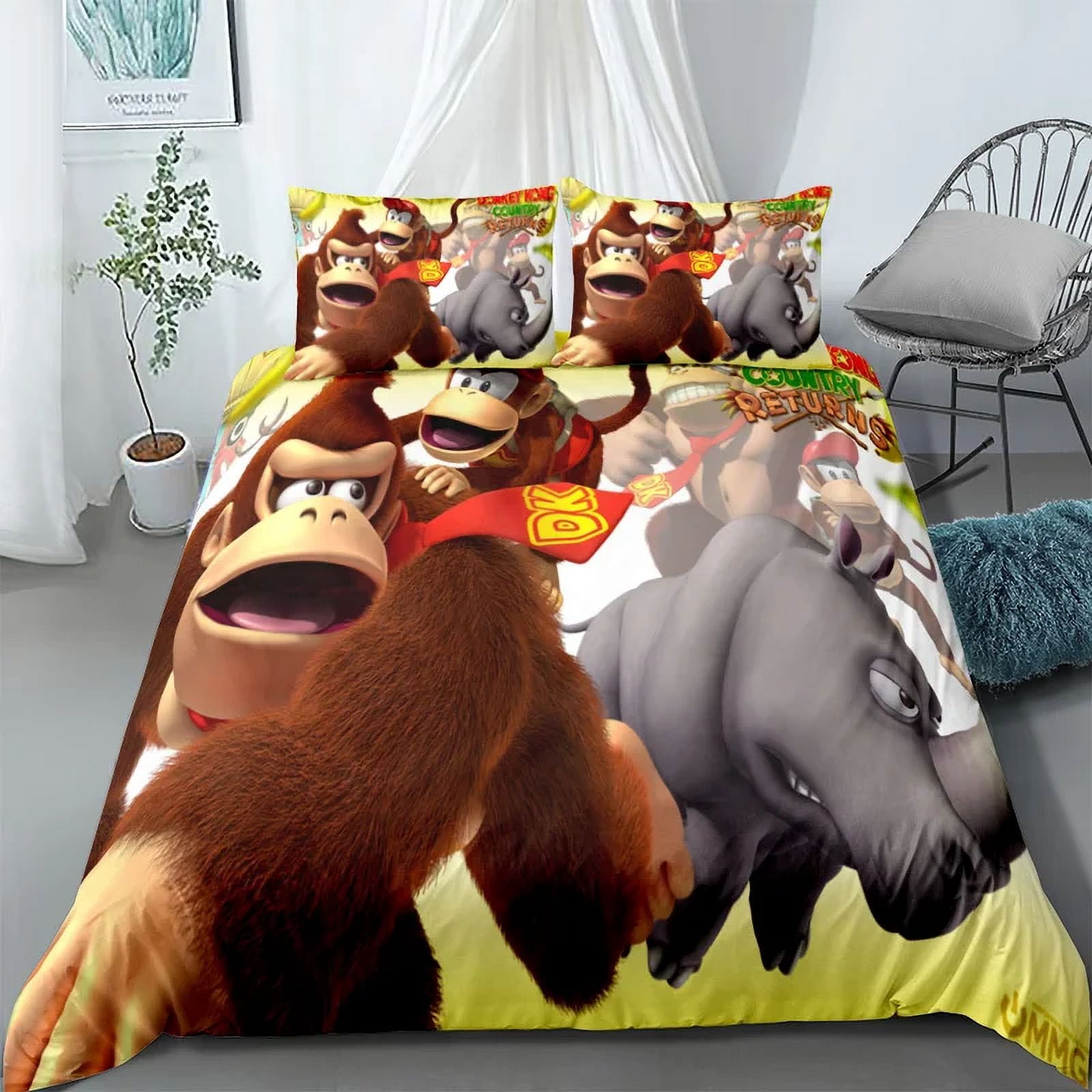Donkey Kong Cartoon Donkey Kong Cover Set King Queen Double Full Twin ...