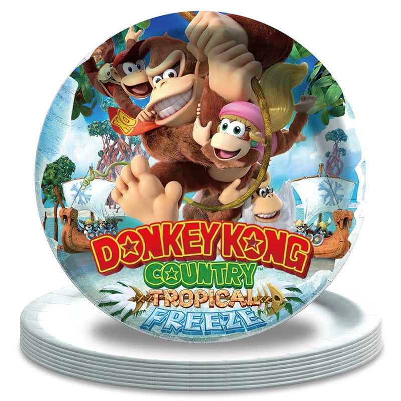 Donkey Kong Country Plates Party Supplies Birthday Decorations Tableware Disposable Dinnerware