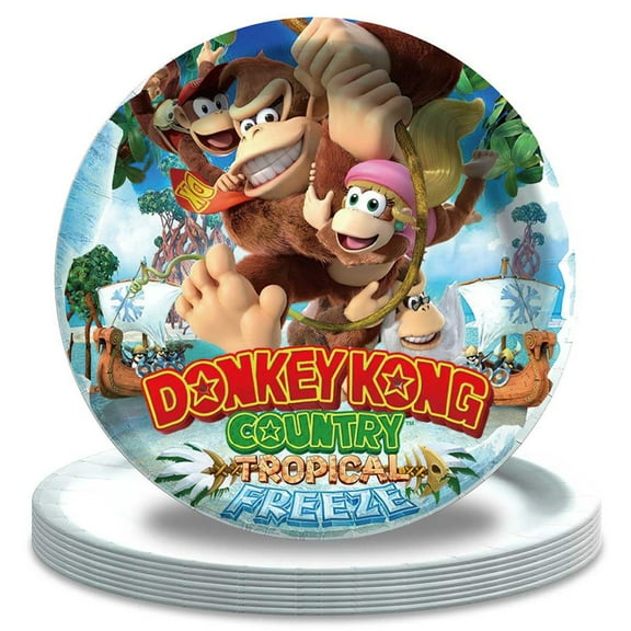 Donkey Kong Country Plates Party Supplies Birthday Decorations Tableware Disposable Dinnerware
