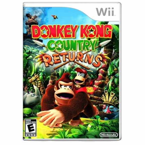 Pre-Owned Donkey Kong Country Returns Nintendo Wii Action & Adventure Video Game, 2 Offline Players