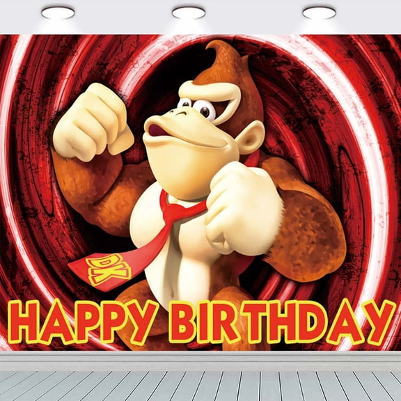 Donkey Kong Country Taspestry Post Banner Backdrop Background Wall Decor Party Supplies Movie Fans