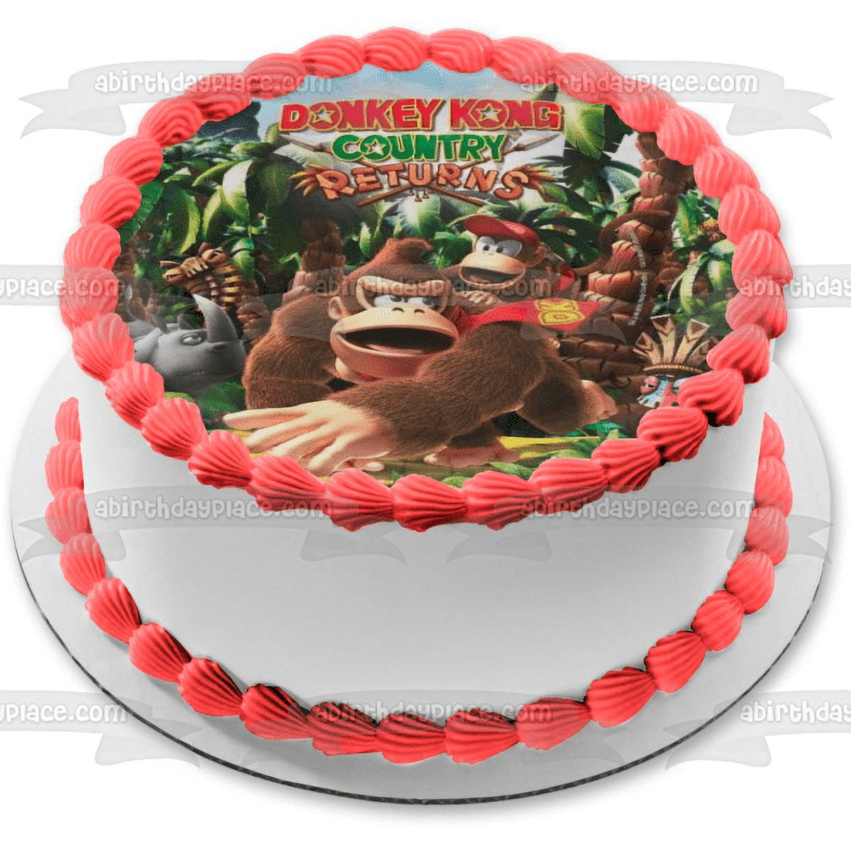 Super Mario Brothers Donkey Kong Birthday Cake Topper Set Brand