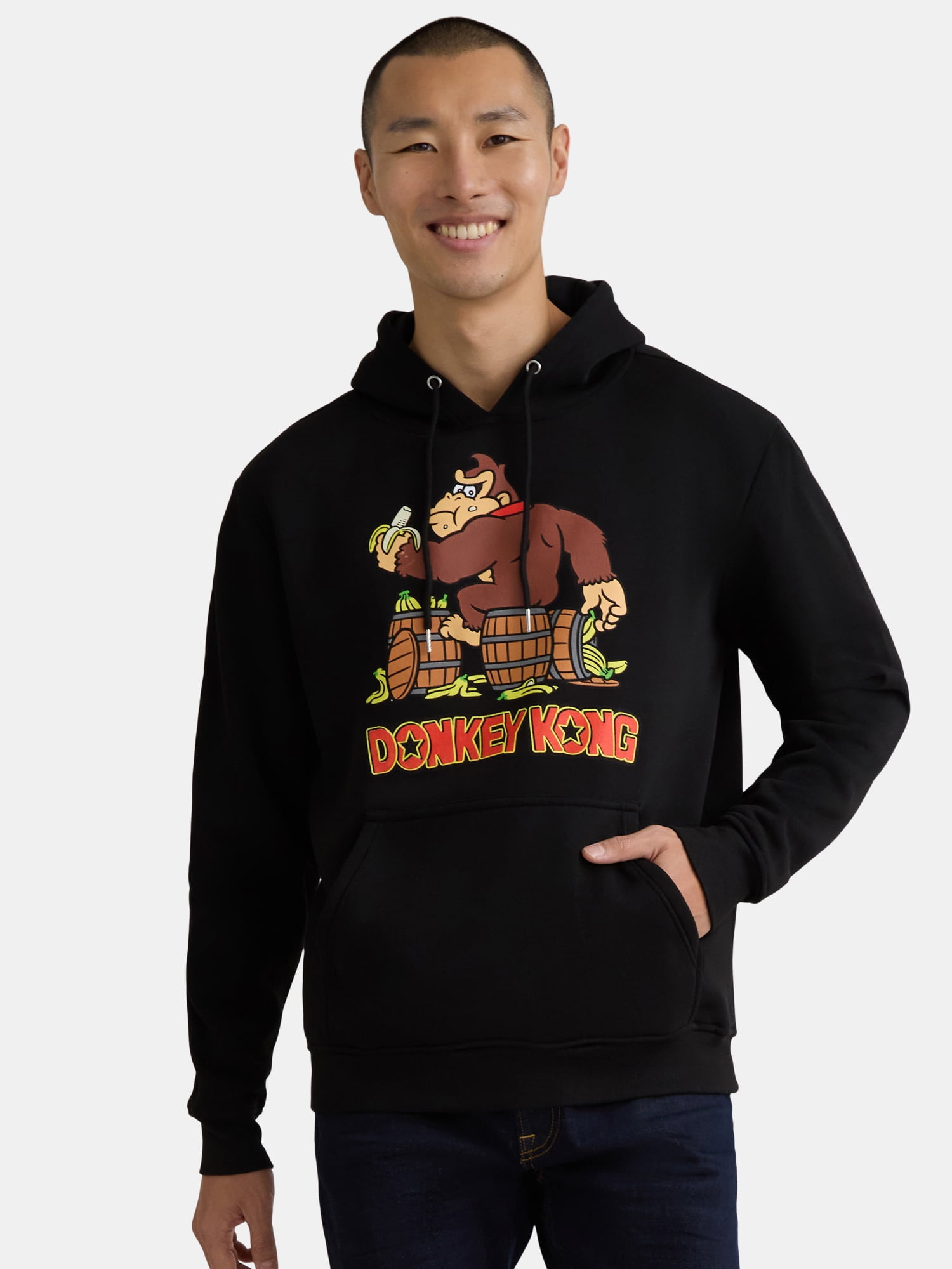 Donkey Kong Men's and Big Men's Graphic Hoodie Sweatshirt, Sizes S-3XL