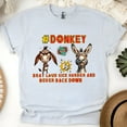 thumbnail image 1 of Donkey Loud Kick Harder Never Back Down Comic Style T-Shirt for Men and Women, Ash, Size L, 1 of 6